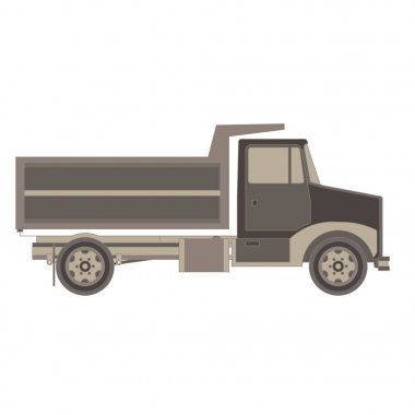 Vektör römork kamyon ve kargo konteyner nakliye için