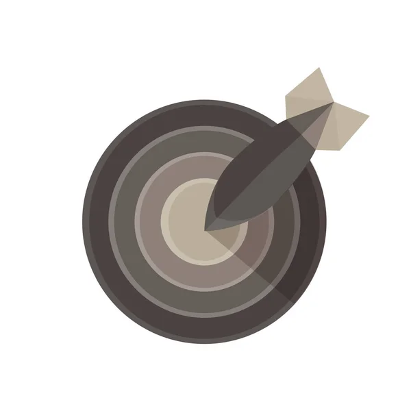 Rocket cible icône plat vecteur lancer entreprise commencer conception web — Image vectorielle