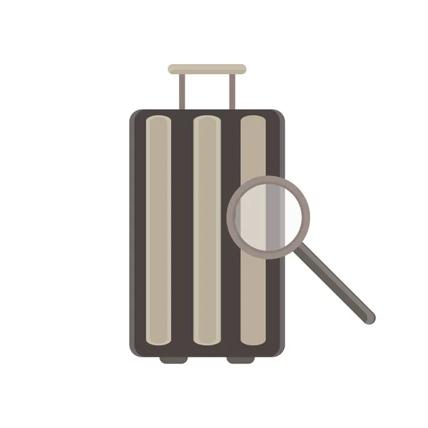 Ícone plano do vetor de bagagem. Bagagem saco de viagem isolado caso de design — Vetor de Stock