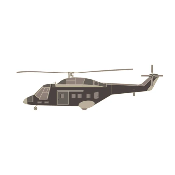 Ilustração de ícone plano de helicóptero vetorial. Projeto de transporte isolado —  Vetores de Stock