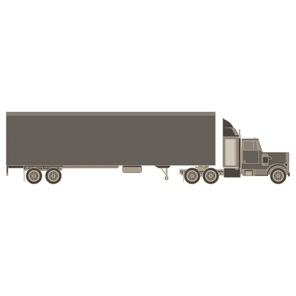 Vektor přívěs nákladní a nákladní kontejner pro lodní dopravu — Stockový vektor