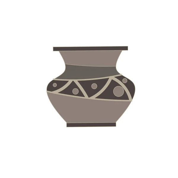 Vektor Vase flaches Symbol isoliert. für Blume Frontansicht Illustration — Stockvektor
