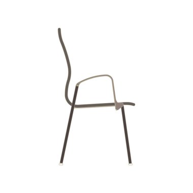 İzole vektör ofis sandalye düz simgesi. Mobilya yan görünüm