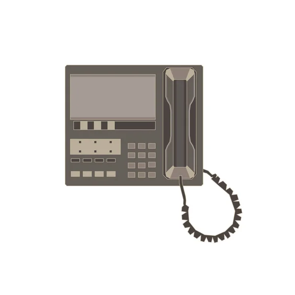 Moderne Telefon-Flat-Ikone und alte Retro-Stil-Telefon-Vektor — Stockvektor