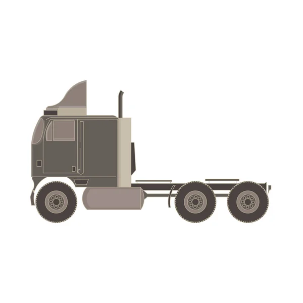 Vector de camión remolque y contenedor de carga para el envío — Vector de stock