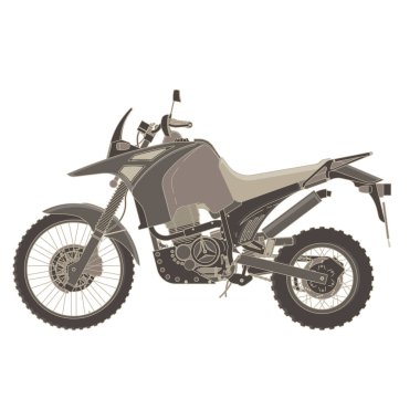 Vektör motosiklet düz simgesi izole. Bisiklet hız illüstrasyon