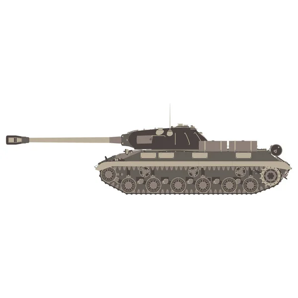 Tanque militar ejército vector guerra ilustración icono máquina aislada — Vector de stock