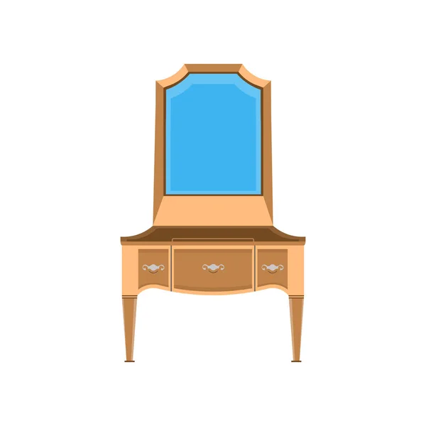Miroir vectoriel réflexion icône cadre isolé illustration plat — Image vectorielle