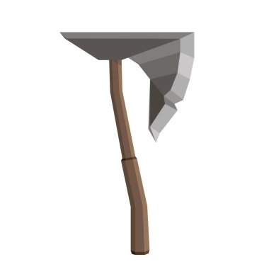 Vektör illüstrasyon izole simge bıçak ahşap aracı tehlike axe