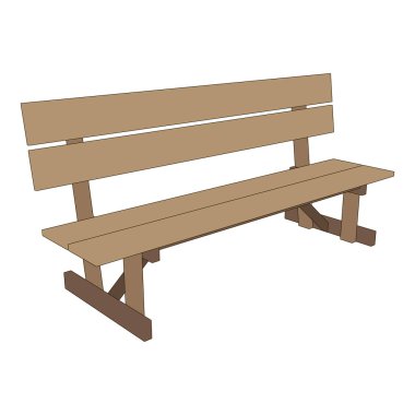 Tezgah Parkı vektör retro resimde beyaz arka plan izole