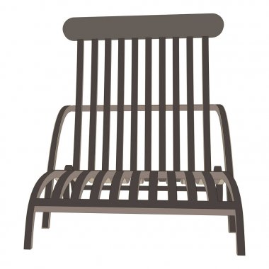 Düz sandalye RECLINER vektör lounge gerçekçi office metal mobilya