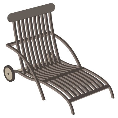 Düz sandalye RECLINER vektör lounge gerçekçi office metal mobilya