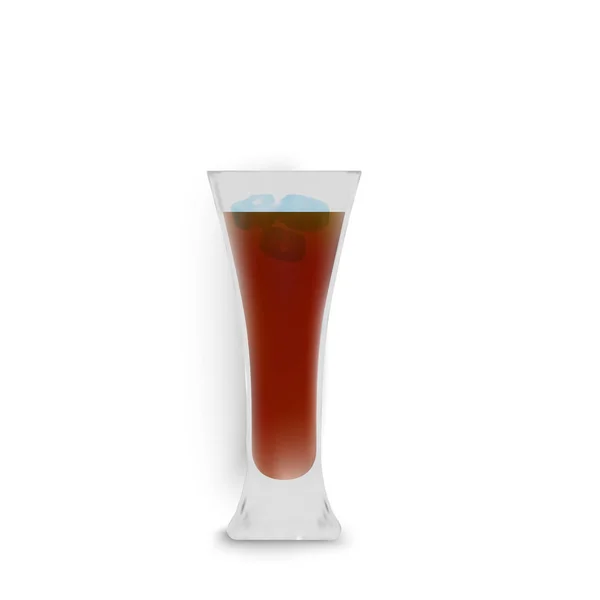 カクテルの現実的なイラスト ベクトル アルコール飲料の色 — ストックベクタ