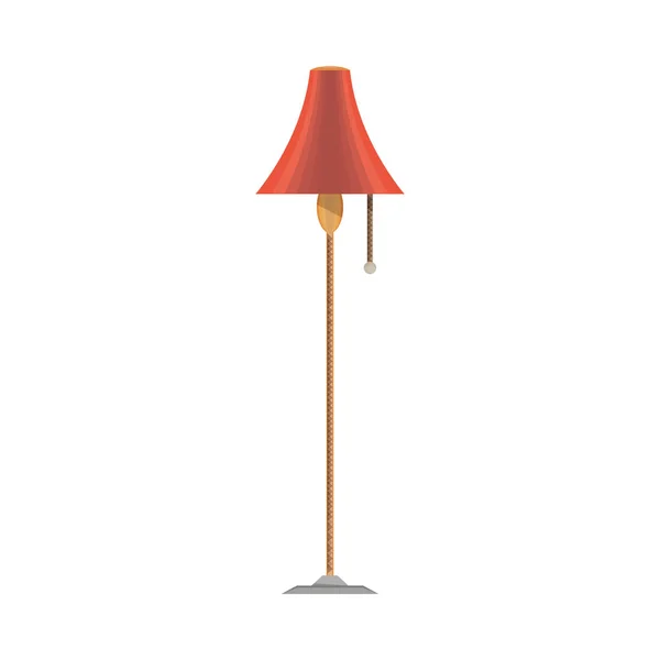 Векторная лампа плоский значок вид спереди изолирован. Освещение для мебели — стоковый вектор