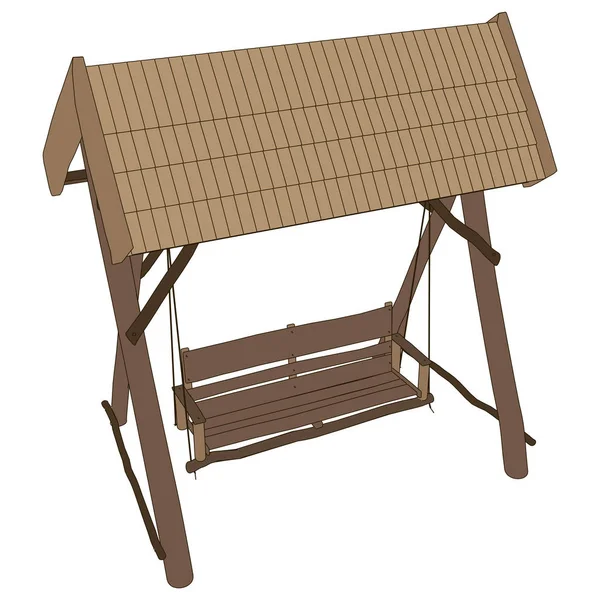Tezgah vektör bahçe mobilyaları park açık sundurma izole salıncak