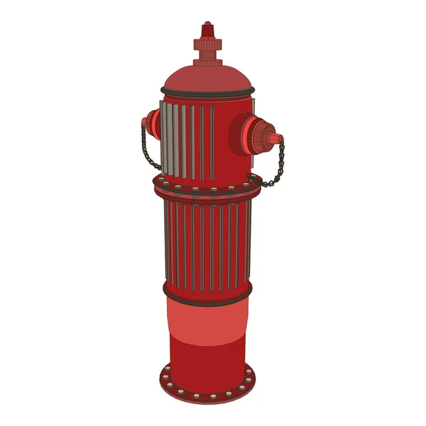 Hydrant Feuer Vektor Wasser Symbol Sicherheit Notfall Abteilung isoliert — Stockvektor
