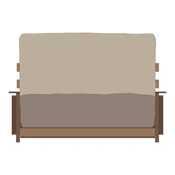 沙发矢量家具软软的沙发上图图标设计家庭 — 图库矢量图片