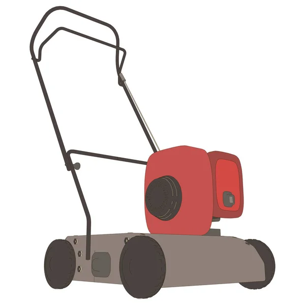 Lawn mower vector icon grass garden illustration mowing gardening — Stock Vector