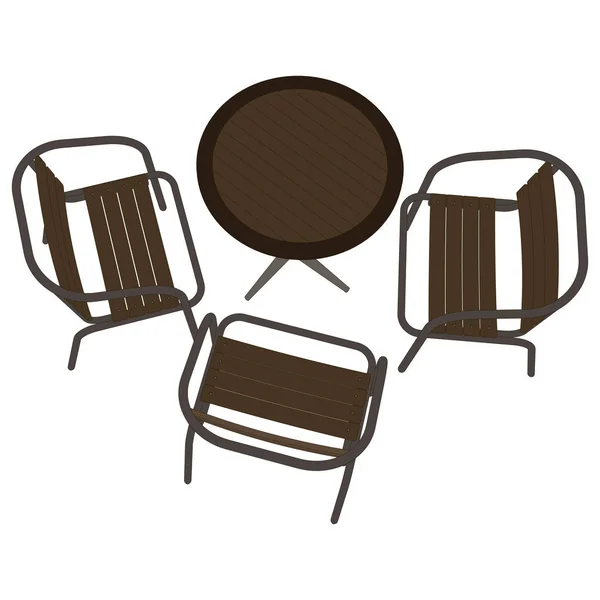 Mesa restaurante café vetor ilustração ícone jantar cadeira — Vetor de Stock