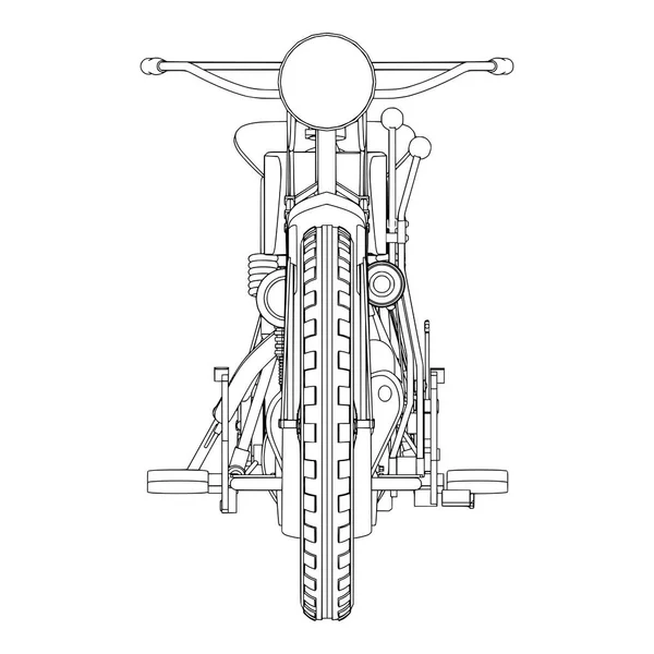 オートバイのビンテージ ベクトル バイク イラスト モーター設計レトロ — ストックベクタ