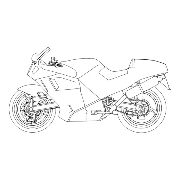 Cykel sport hastighet mountain motorcykel motorcykel vektorillustration — Stock vektor