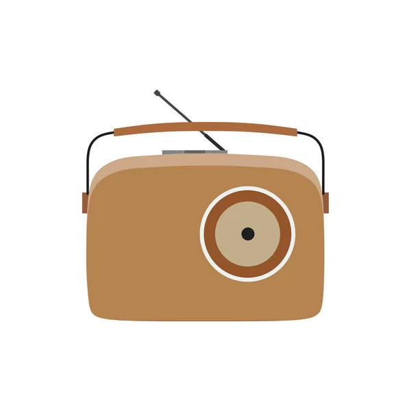 Rádio vintage vetor retro ilustração antiga música alto-falante som — Vetor de Stock