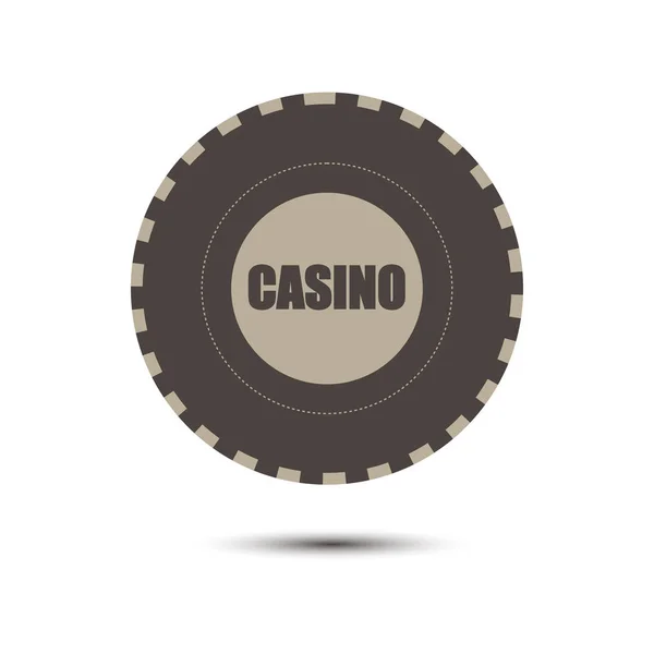 Poker chips casino vector juego de azar diseño plano aislado — Vector de stock