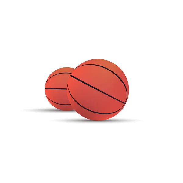 Baloncesto bola vector aislado deporte fondo icono cesta — Archivo Imágenes Vectoriales