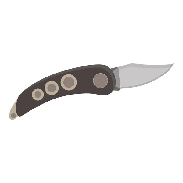 Изолированный силуэт опасности охотничьего ножа — стоковый вектор