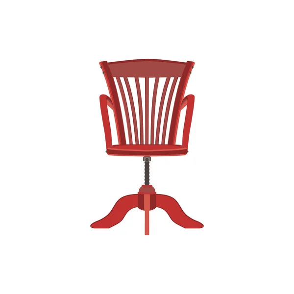 Chaise rouge vecteur meubles fond design fauteuil plat — Image vectorielle