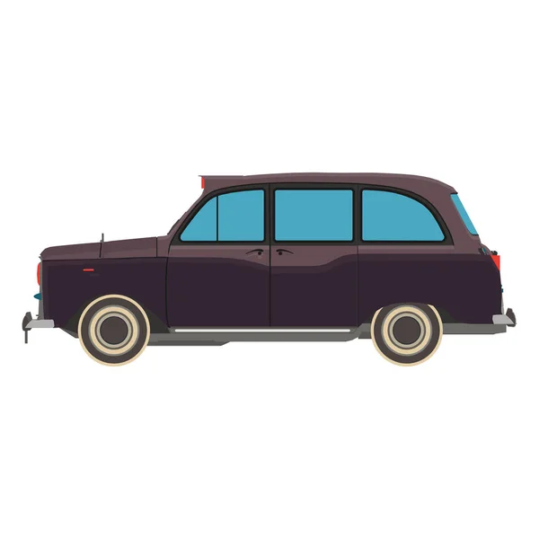 Coche retro vintage vector clásico auto garaje icono de diseño de servicio — Vector de stock