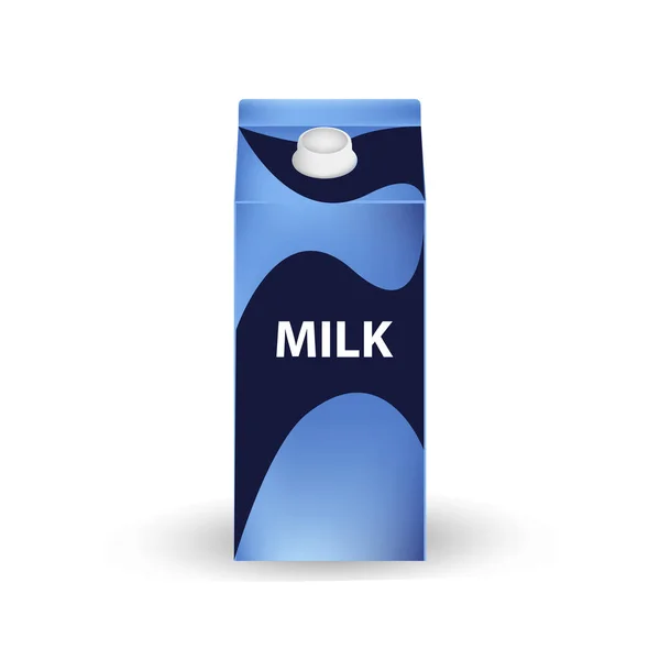 Шаблон бутылки молока белый векторный пластиковый изолированный пищевой макет — стоковый вектор