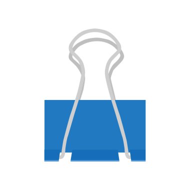 Klip bağlayıcı kağıt vektör izole beyaz arka plan. Metal paperc