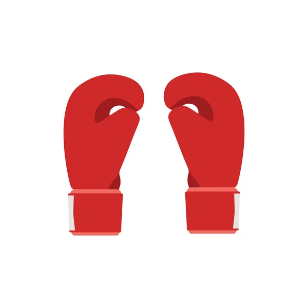 Luvas de boxe ilustração vetorial vermelho. Lutar boxeador isolado punc — Vetor de Stock