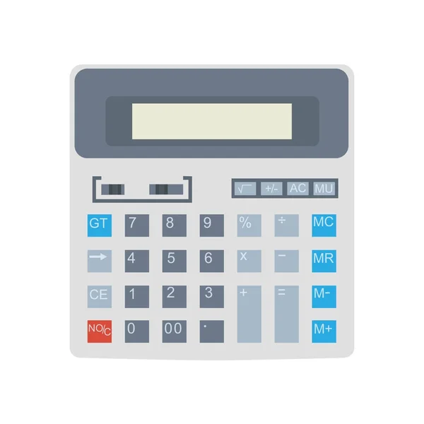 Projeto isolado do vetor do ícone da calculadora. Botão de negócios illustra — Vetor de Stock