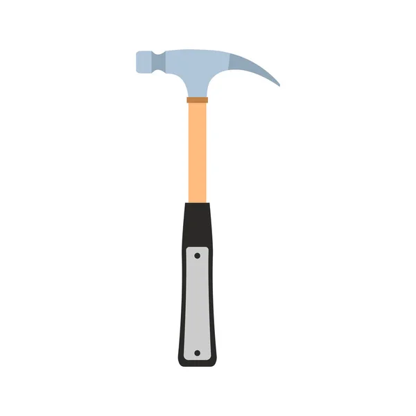 Marteau griffe vecteur construction icône outil travail menuiserie illustration équipement — Image vectorielle