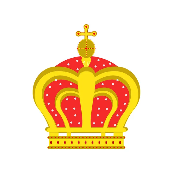 Corona vector rey reina icono aislado diseño real. Ilustración de símbolos joyas de princesa de lujo — Vector de stock