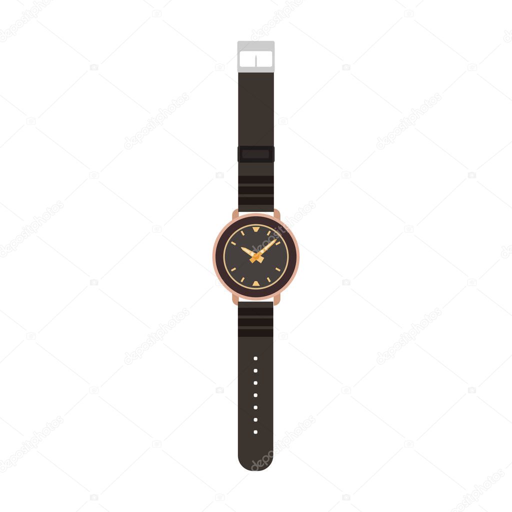 Watch vector man isolated wrist hand illustration. Time TV men design icon fashion clock wristwatch