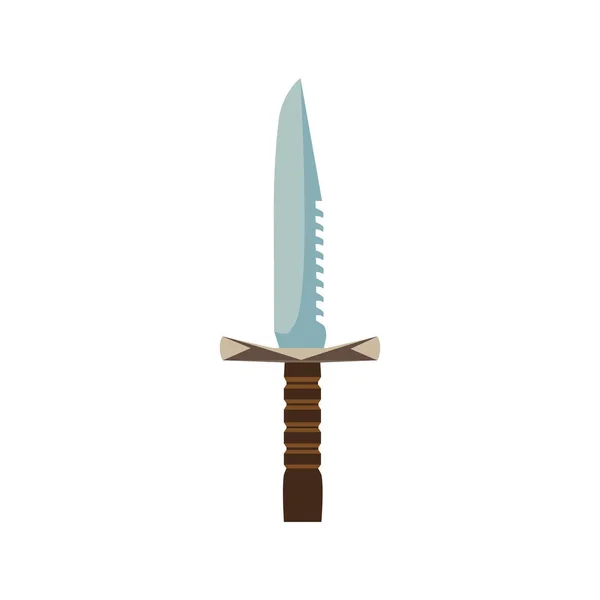 Arma espada cuchillo antiguo vector ilustración diseño aislado . — Vector de stock