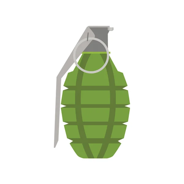 Grenade vector bomb hand icon explosive weapon illustration. Military — Stock Vector