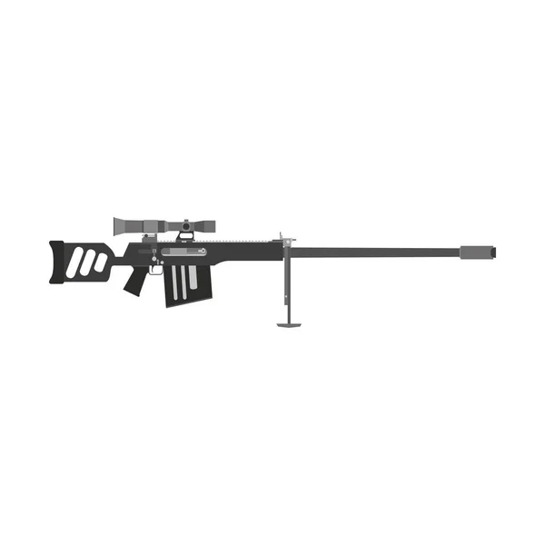 Fusil sniper vecteur pistolet icône chasse illustration arme isolé — Image vectorielle