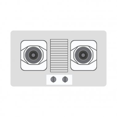 Pişirme fırın illüstrasyon Ocak gıda ev brülör soba gaz vektör mutfak simgesi.