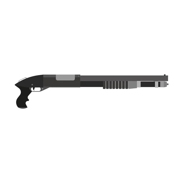 Escopeta vector pistola ilustración rifle caza aislado. Arma. — Vector de stock