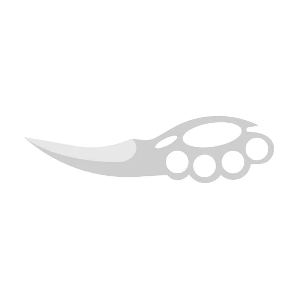 Cuchillo vector de latón nudillos diseño arma arma ilustración crimen — Vector de stock