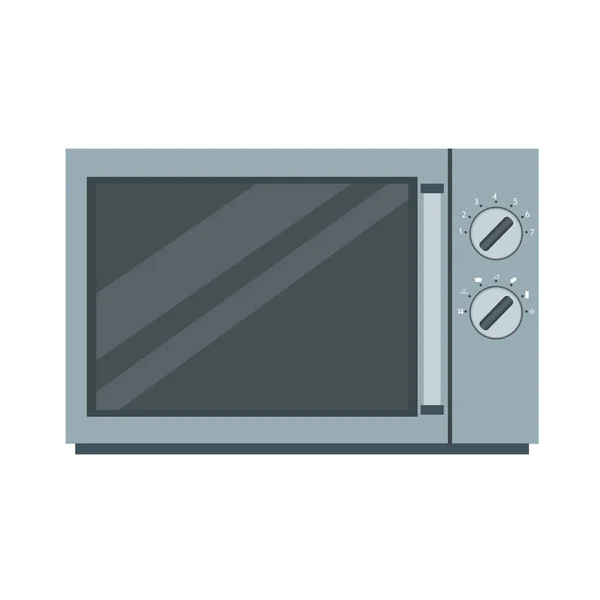 Microondas icono del horno vector cocina ilustración comida cocina equipo aislado — Vector de stock