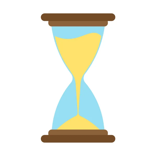 Reloj de arena icono vector hora hora reloj de arena diseño de vidrio ilustración — Archivo Imágenes Vectoriales