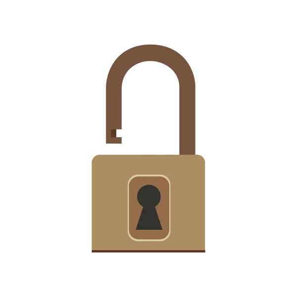Cadenas icône verrouillage vectoriel symbole de sécurité sécurité protection isolée — Image vectorielle