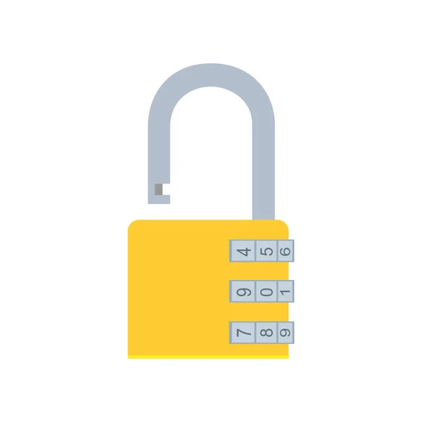 Combinação bloqueio cadeado vetor ícone segurança segura ilustração — Vetor de Stock