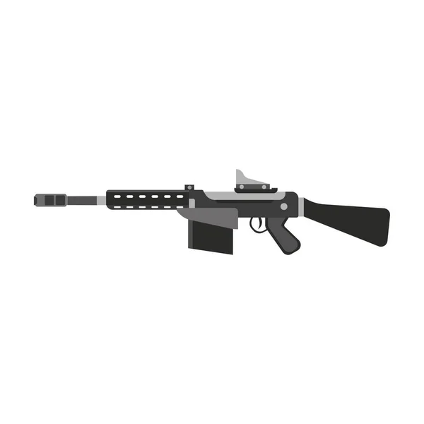 Metralhadora submetralhadora rifle vetorial máquina automática militar — Vetor de Stock