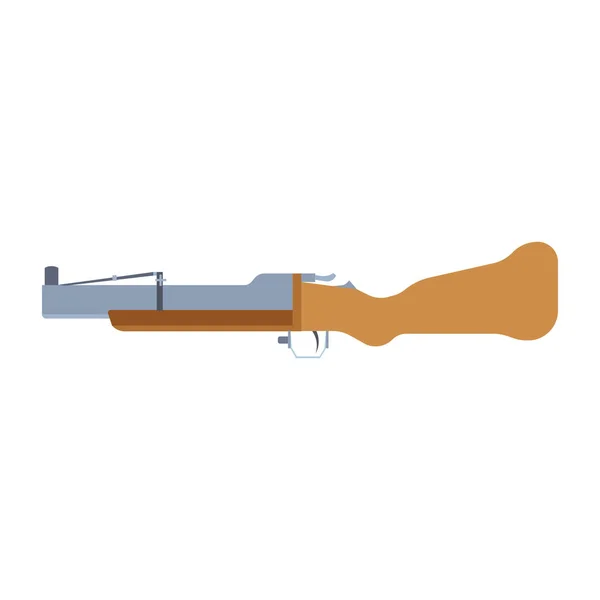 Pistole Werfer Granate Vektor Gewehr Symbol Pistole Schrotflinte Waffe mac — Stockvektor